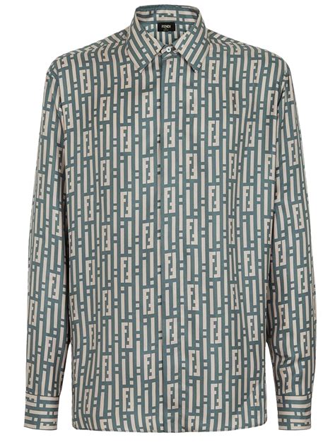 gemelli camicia fendi|Camicia in seta champagne .